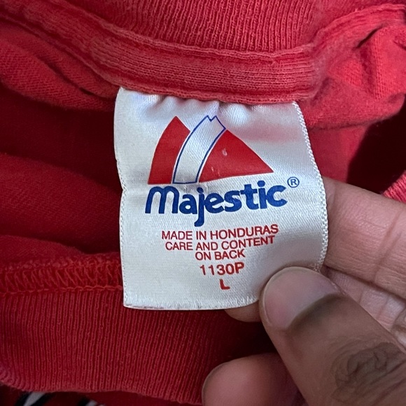 Men MLB Cardinals Red Size L Majestic Tee - Picture 3 of 4